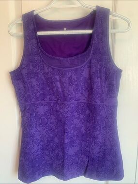 Tuff Athletics Purple Pixel-Print Tank Top